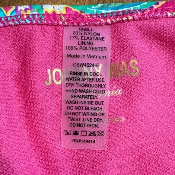 Johnny Was Flamingo Multicolor Bikini, XXL - Picture 5 of 11